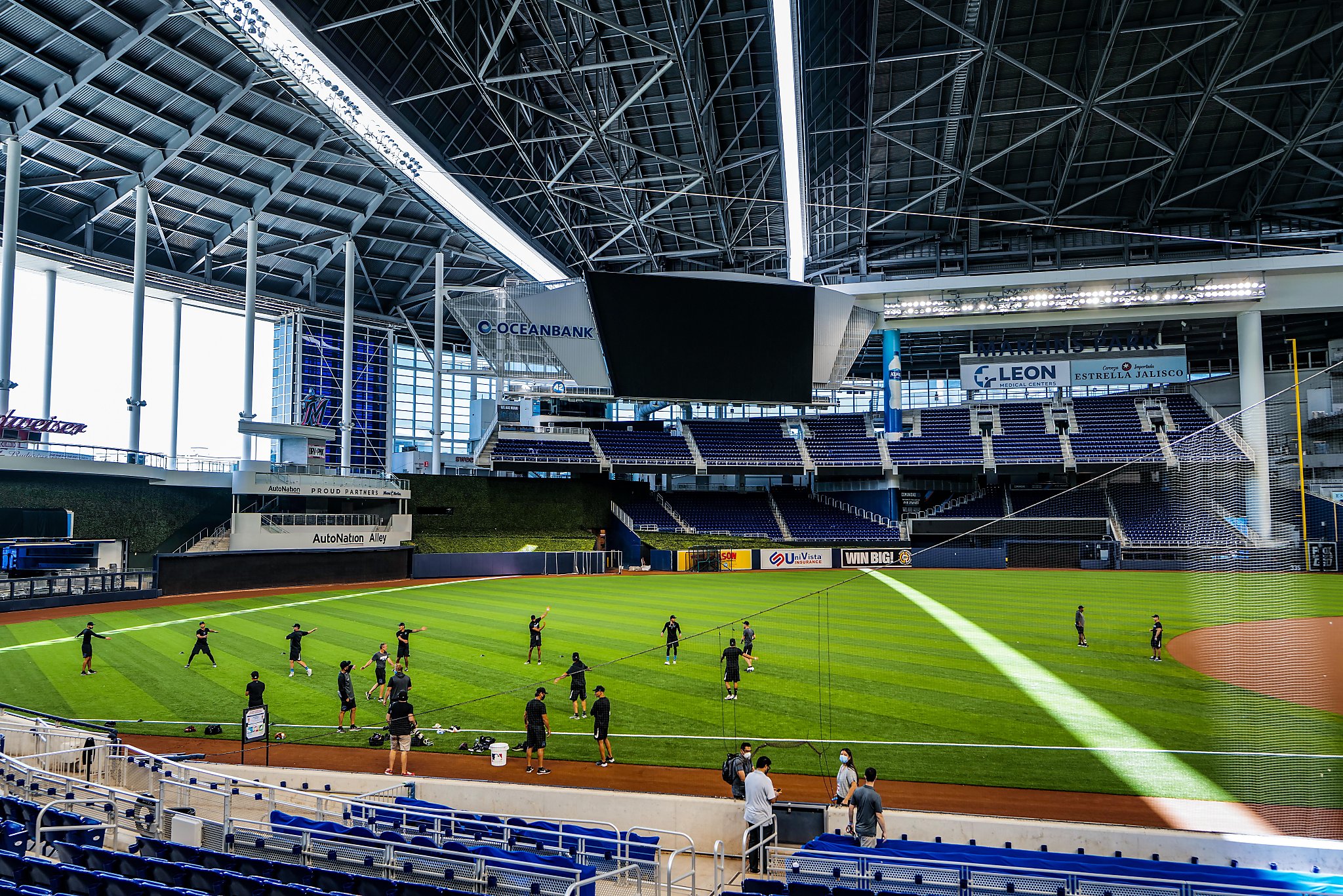 Marlins Park has synthetic turf installed