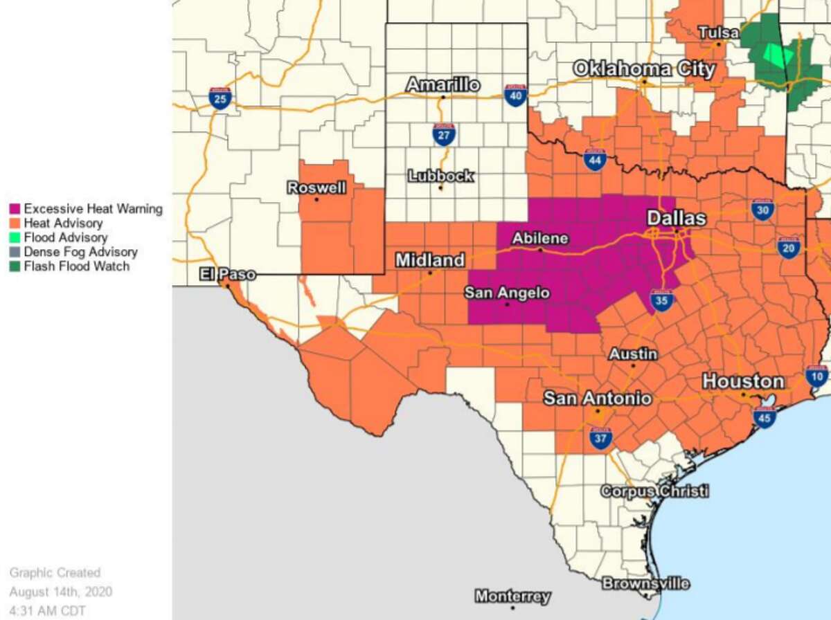 The National Weather Service has extended its heat advisory for San Antonio through the weekend, as the heat index is expected to hit 108 degree on Saturday.