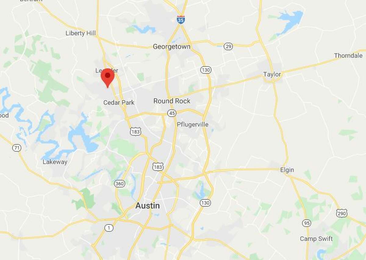 Three police officers were shot Sunday at a home in Cedar Park, about 20 miles north of downtown Austin, according to authorities.