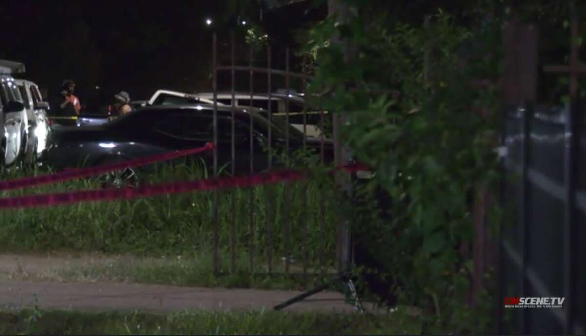 Police investigate a fatal shooting in east Houston on Sunday, Aug. 16, 2020.