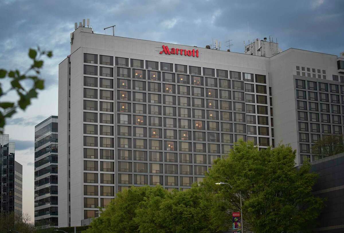The Marriott hotel at 243 Tresser Blvd., in downtown Stamford, has reported approximately 100 temporary layoffs to the state Department of Labor.