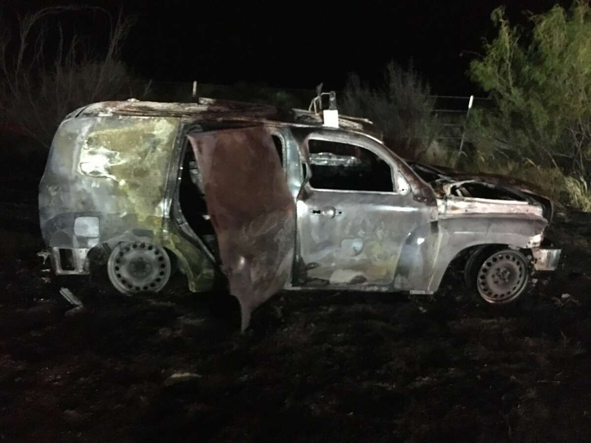 These are the remains of a vehicle that caught on fire. U.S. Border Patrol agents said they foiled a human smuggling attempt and rescue people from this vehicle.