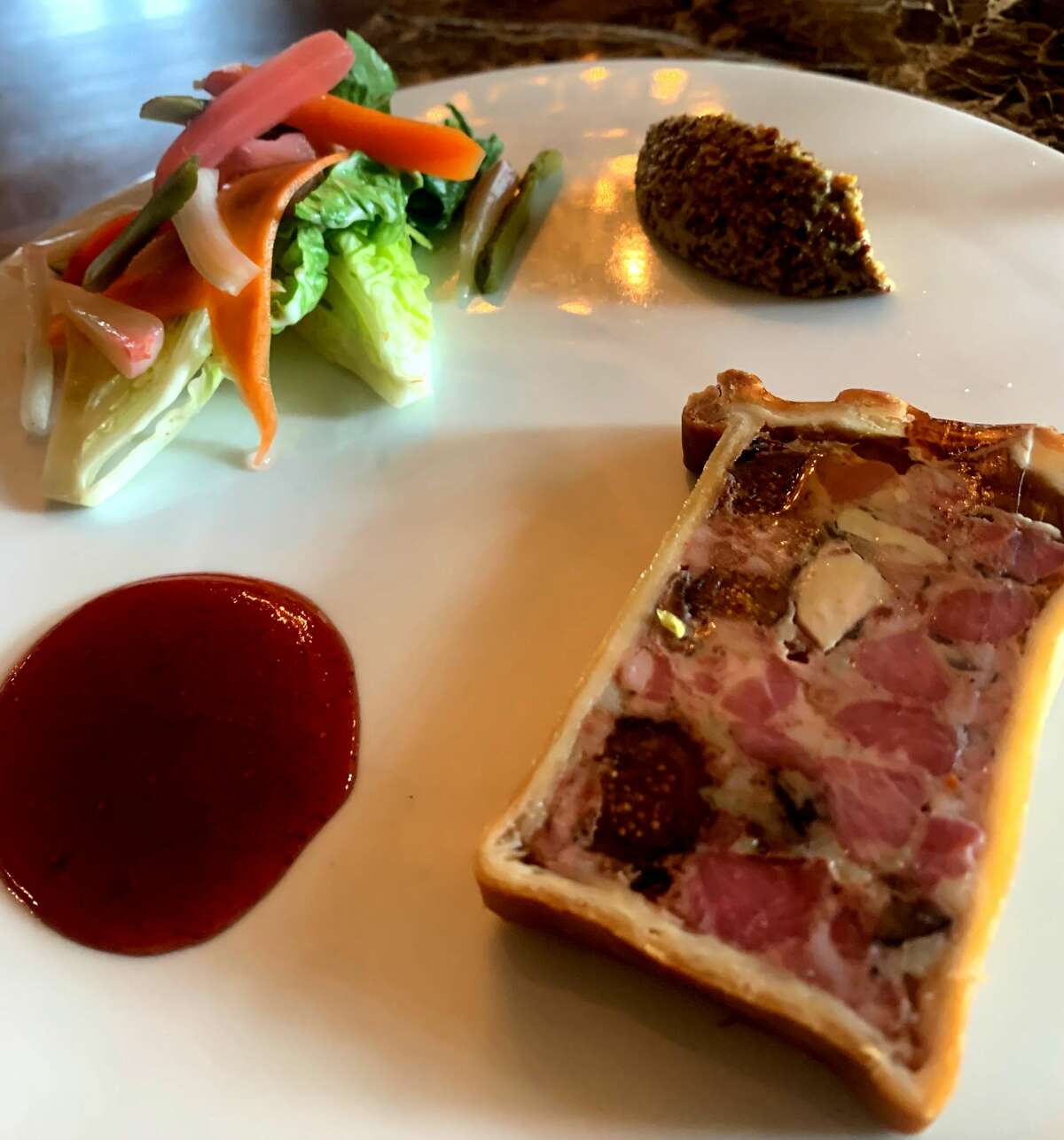Pastry-clad duck paté at Cafe Boulud at Blantyre.