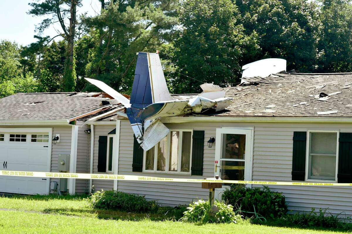 No one was injured after a small plane crashed into an occupied house Monday night at 243 Ring Avenue in Groton. Police said the airplane’s two occupants were able to self-extricate themselves and were transported by ambulance to Lawrence + Memorial Hospital in New London.