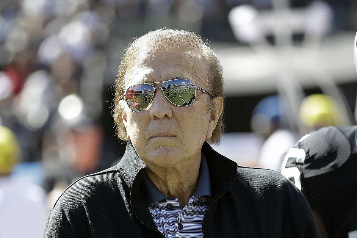 FILE - In this Oct. 12, 2016, file photo, former Oakland Raiders head coach Tom Flores is shown before an NFL football game between the Raiders and the San Diego Chargers in Oakland, Calif. Flores has been selected as the Coach Finalist for the Pro Football Hall of Fame’s Class of 2021. (AP Photo/Marcio Jose Sanchez, File)