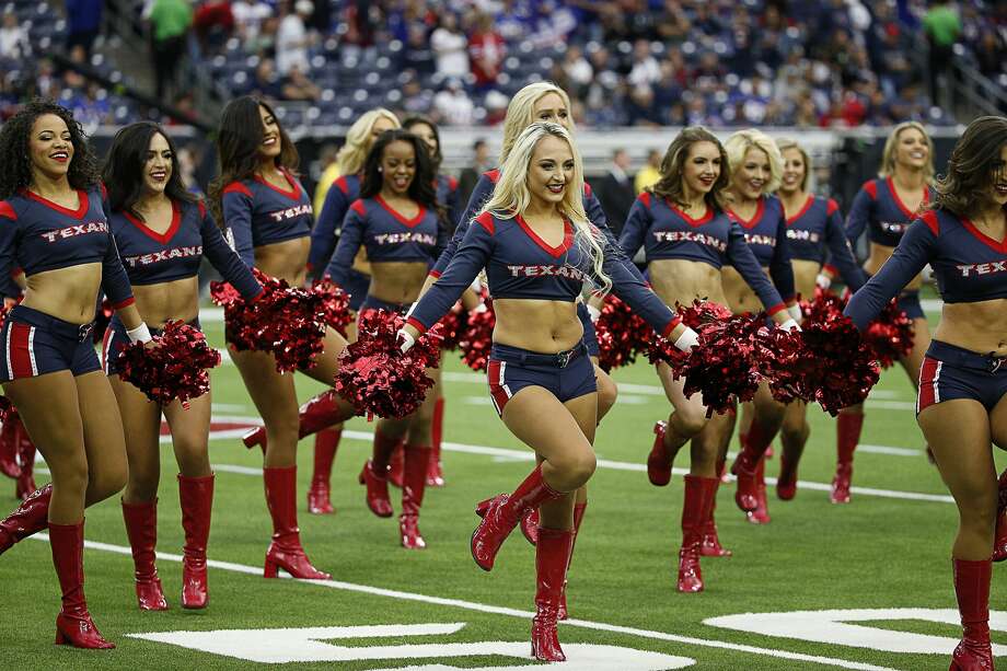 PHOTOS: More of the Houston Texans cheerleaders at last season's playoff game against Buffalo
HOUSTON, TEXAS - JANUARY 04: Houston Texans Cheerleaders perform during the AFC Wild Card Playoff game at NRG Stadium on January 04, 2020 in Houston, Houston won 22-19 in overtime, (Photo by Bob Levey/Getty Images) Photo: Bob Levey/Getty Images / 2020 Bob Levey