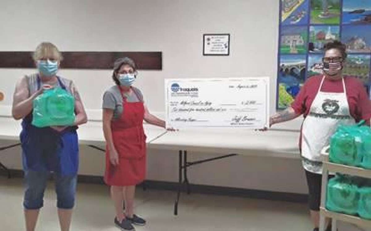 Tammy G., assistant kitchen supervisor; Ann Samatoski, kitchen worker; Wendy Ferraro, kitchen supervisor.