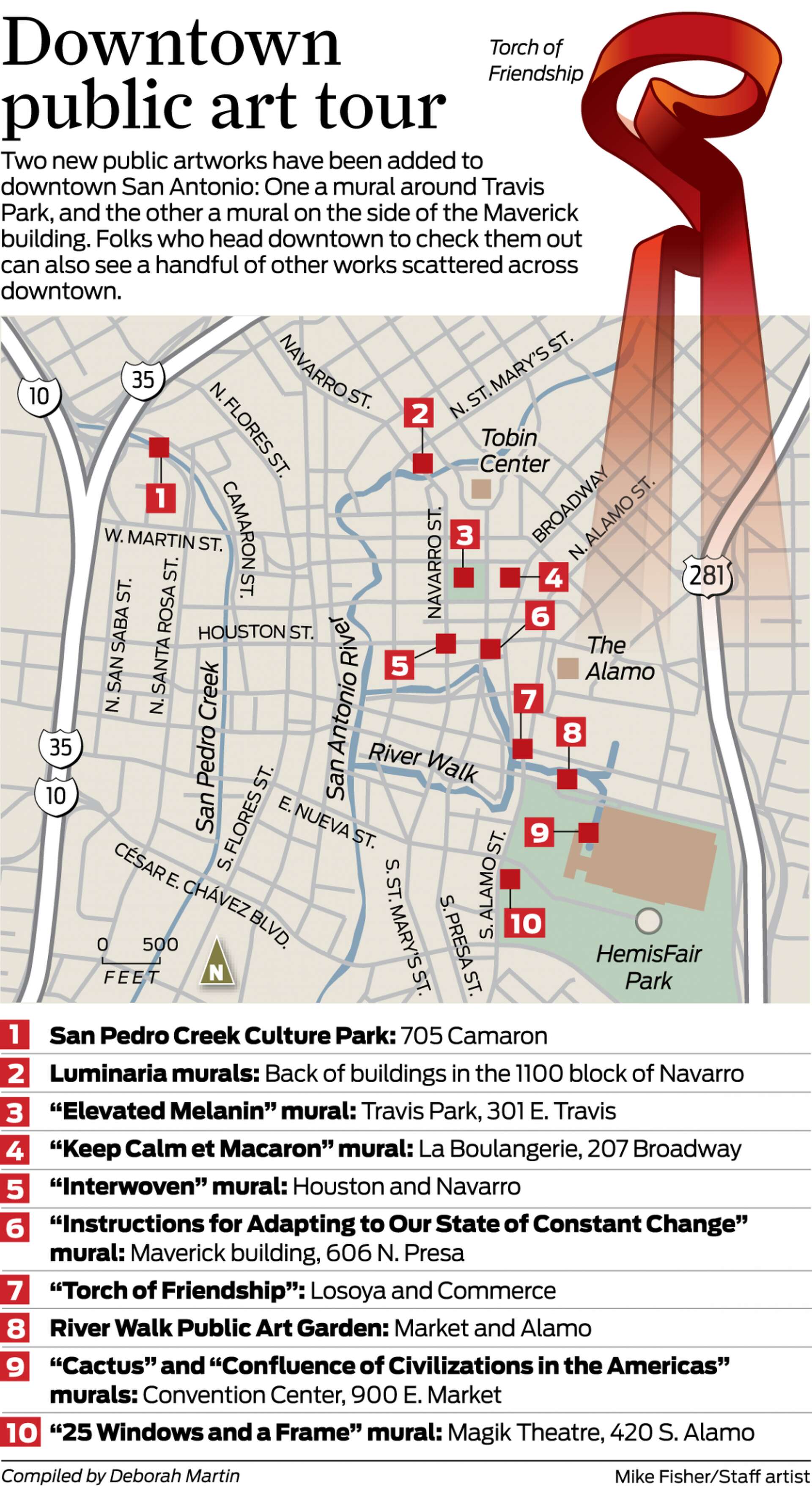 Take a tour of public art in downtown San Antonio