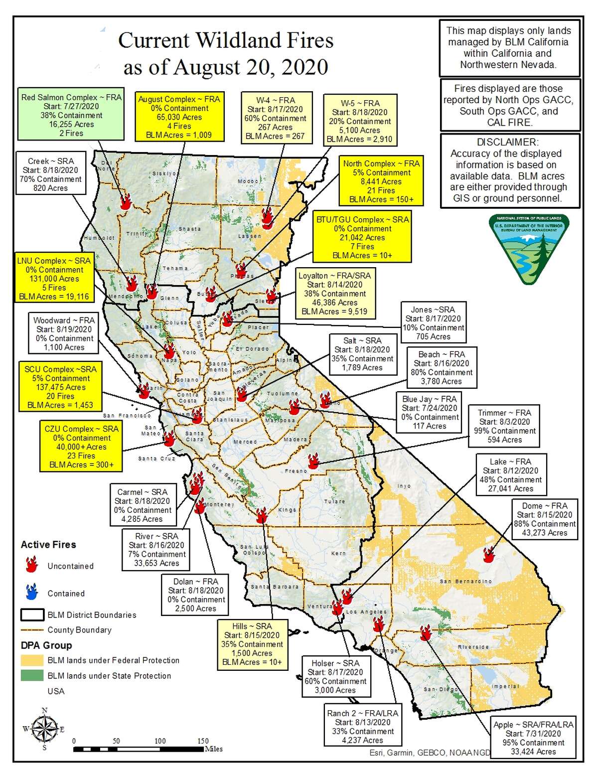 northern cal fire map