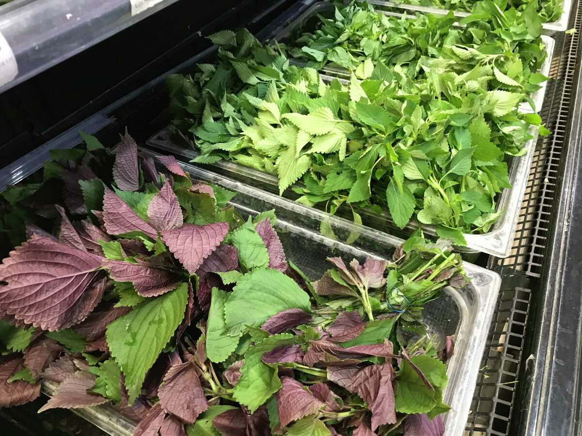 A selection of fresh herbs at Asia Supermarket