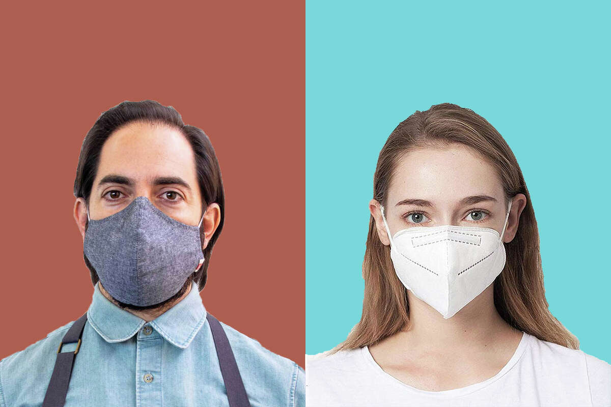 Duck-billed face masks that don't go directly over your mouth