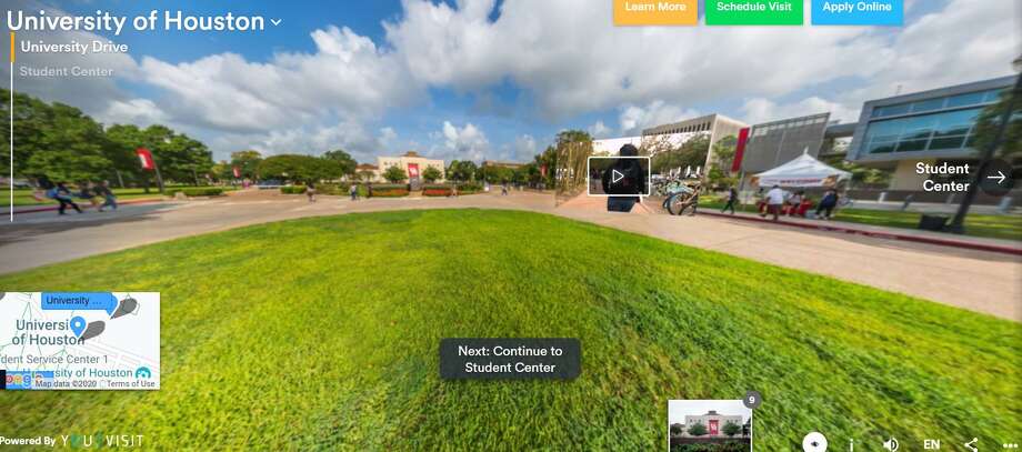 Propulsé Par Youvisit, L'Université De Houston Fait Partie Des Nombreux Collèges De La Région De Houston Proposant Des Visites Virtuelles À 360 Degrés Aux Futurs Étudiants.