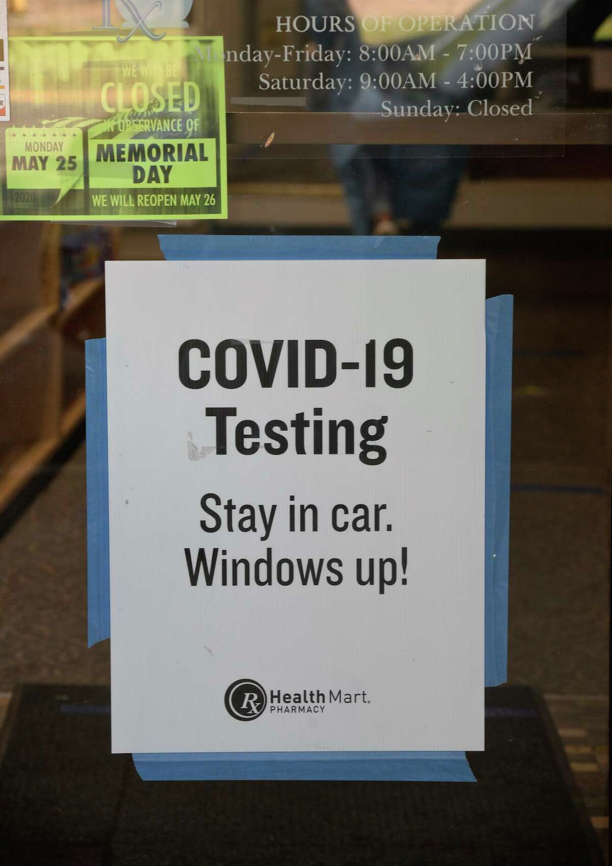 File photo of Main Street Pharmacy, which was offering self-administered coronavirus testing on Friday, May 22, 2020, in Danbury, Conn. The city was issued a COVID-19 alert by the state on Friday, Aug. 21, 2020, after a recent jump in cases.