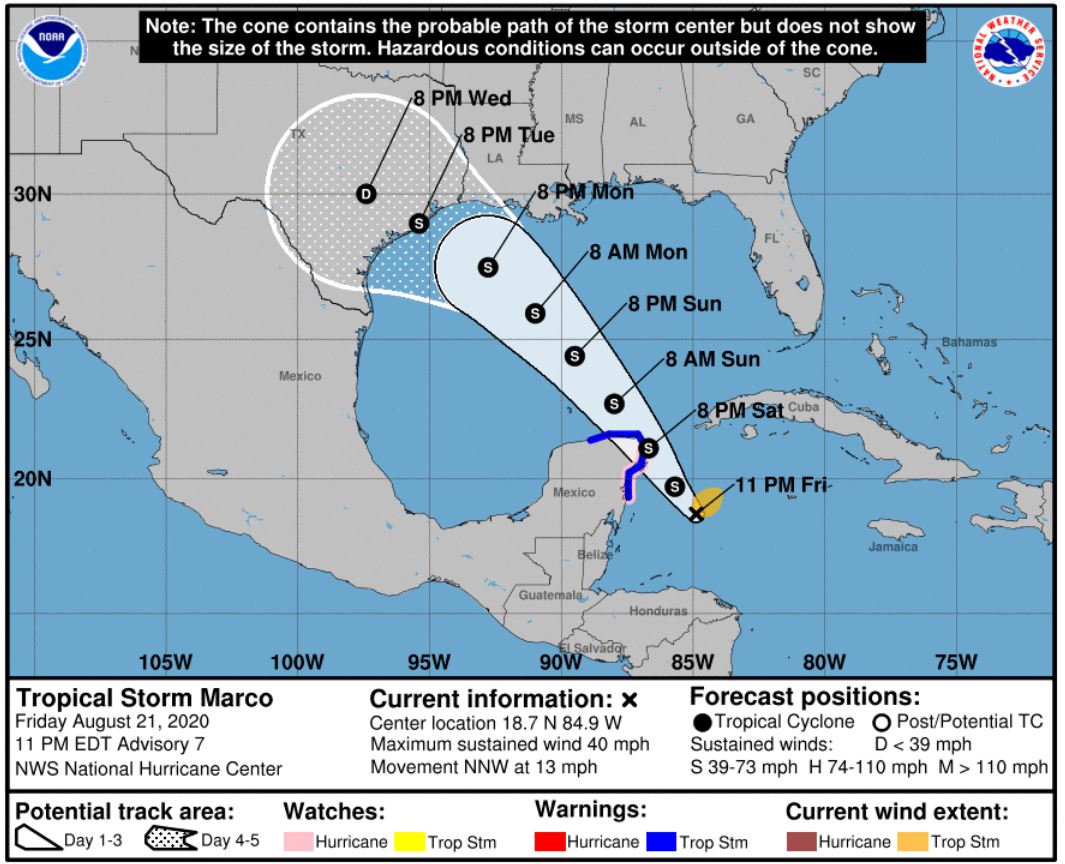 As Tropical Storm Marco targets Texas, Tropical Storm Laura bears