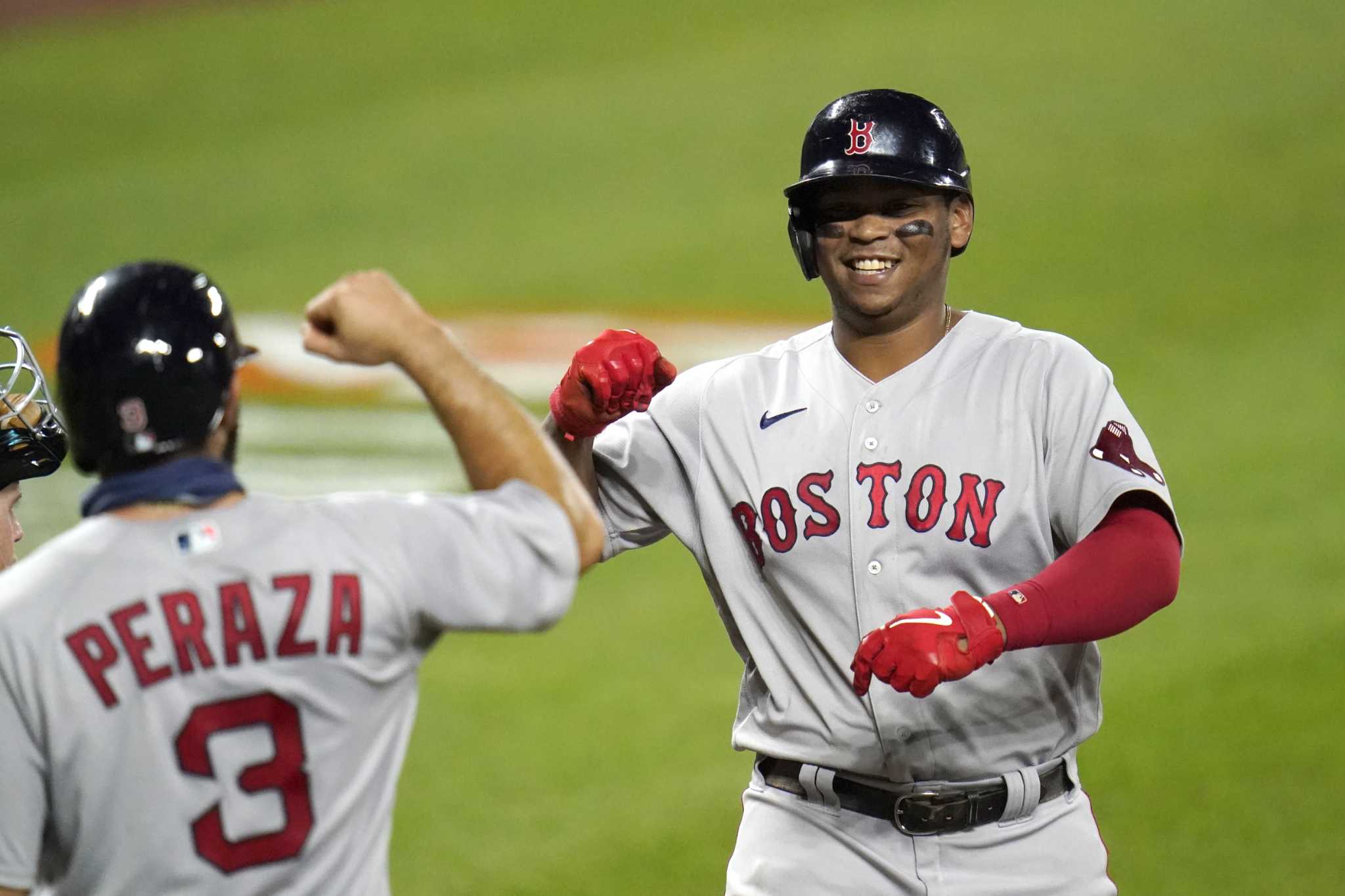 J.D. Martinez, Rafael Devers hit grand slams as Boston Red Sox