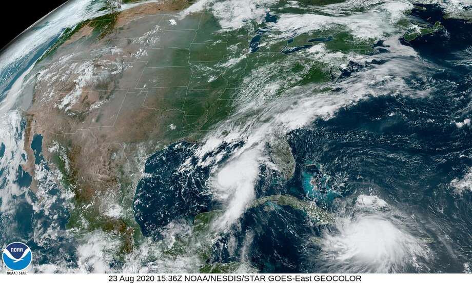 The two major storms in the Gulf of Mexico could lift oil prices as they shut in production in the Gulf. Photo: National Hurricane Center