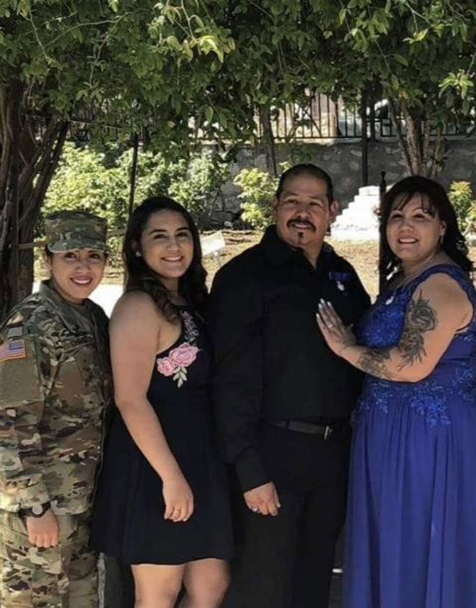 Sara Montoya and her husband, center, were both fighting the virus at the same hospital. In a Facebook live posted July 5, Montoya said she missed her husband who's down the hall, but seems so far away.