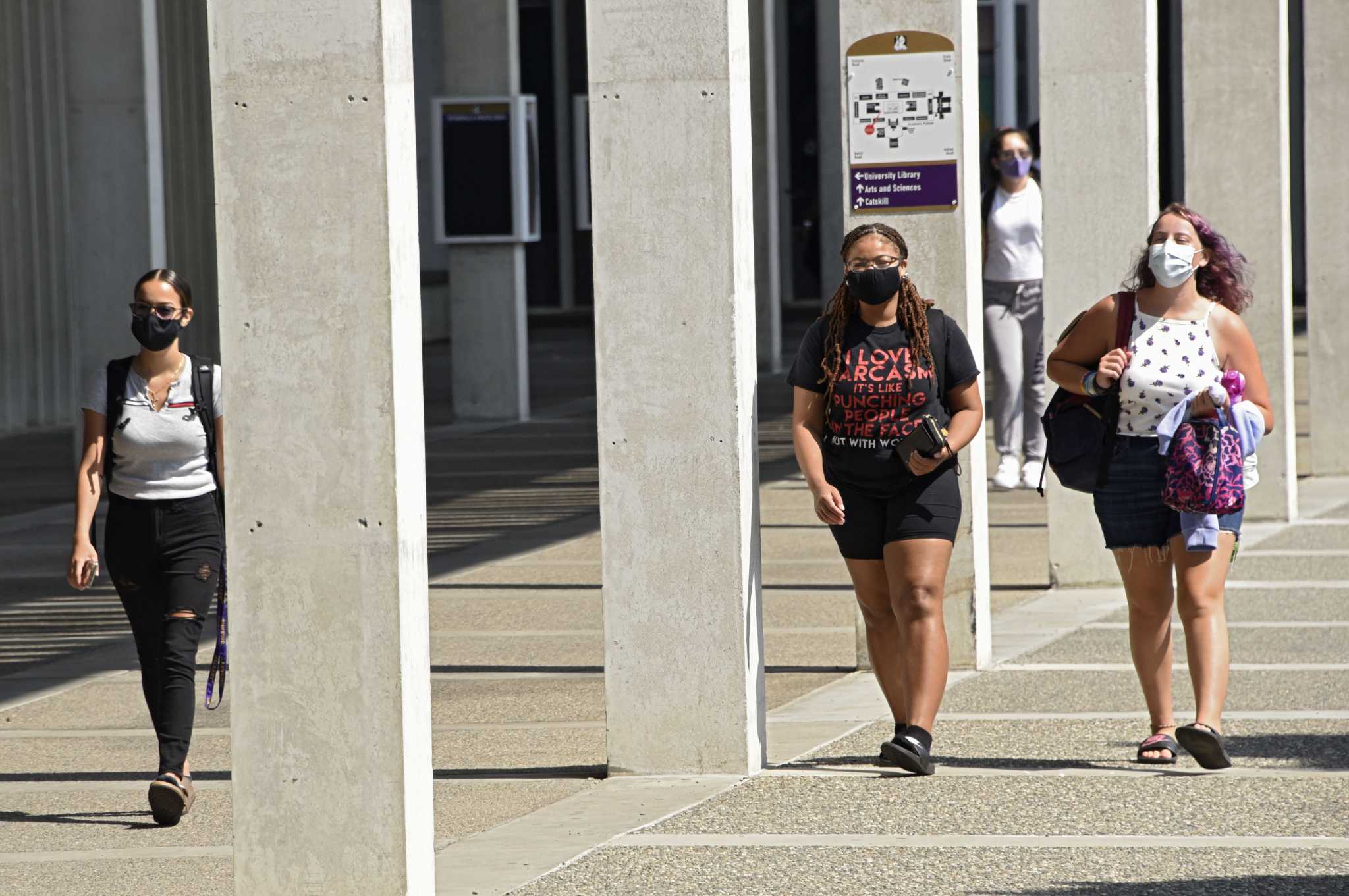 Photos Here's what the UAlbany campus looked like on the first day of