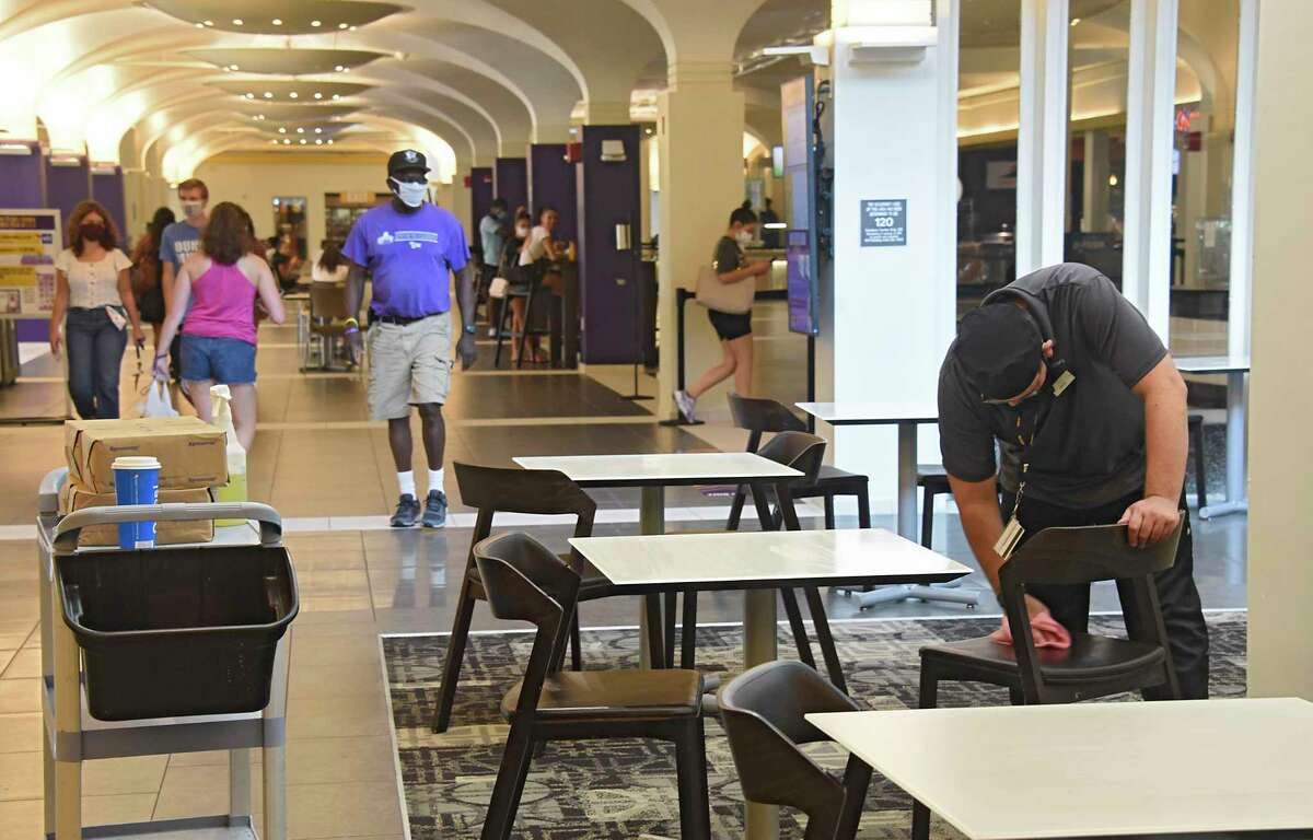 Photos Here's what the UAlbany campus looked like on the first day of