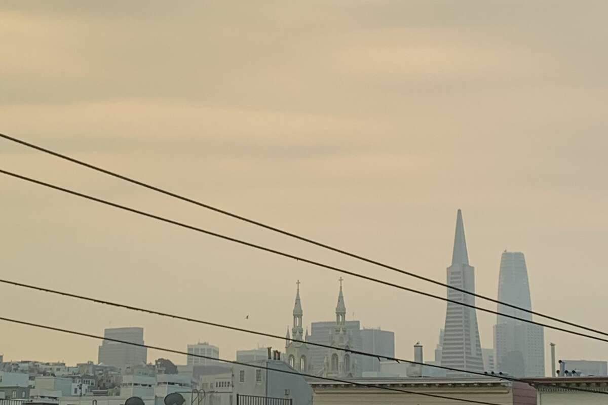 Smoke fills the skies above San Francisco on Aug. 23, 2020.