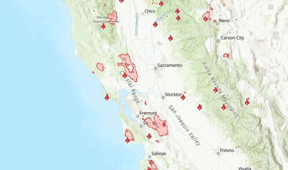 california wildfires 2020 map