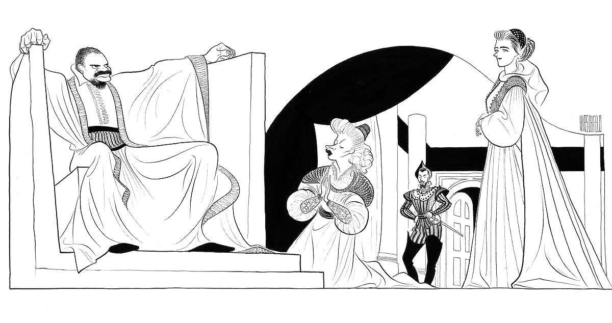 Al Hirschfeld’s caricature of a 1942 production of “Othello” will be included in the Al Hirshfeld Foundation’s virtual exhibit “Lost in the Stars: Black Theatre Makers.” The show focuses on Black theater history. © The Al Hirschfeld Foundation. All rights reserved. www.AlHirschfeldFoundation.org.