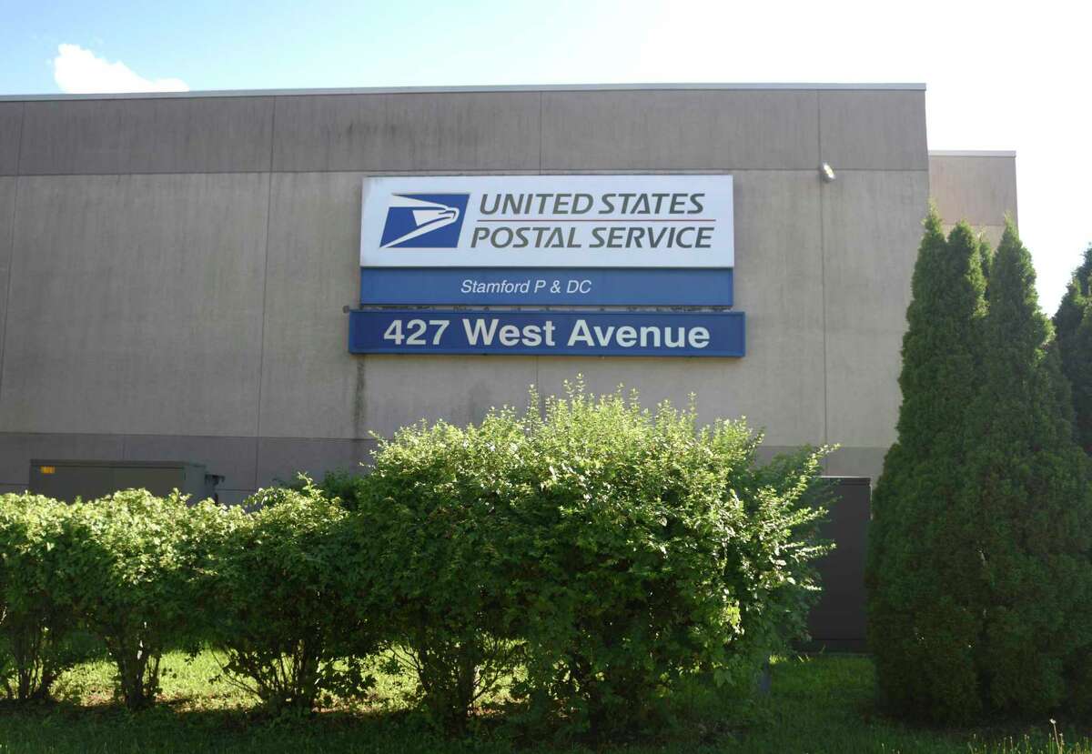 The U.S. Post Office on West Avenue in Stamford, Conn., photographed on Tuesday, Aug. 18, 2020.