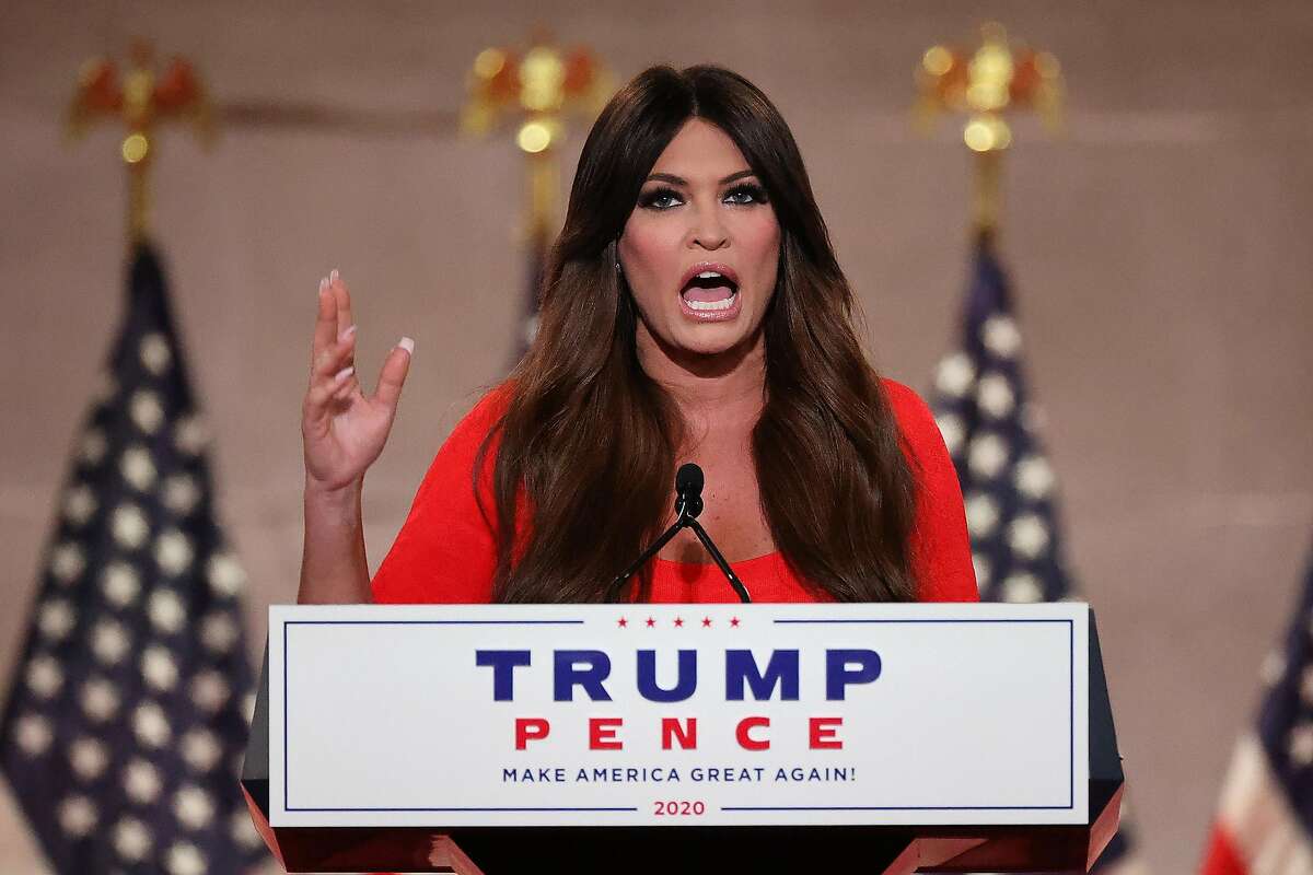 Kimberly Guilfoyle pre-records her address to the Republican National Convention at the Mellon Auditorium on Aug. 24, 2020 in Washington, D.C. (Chip Somodevilla/Getty Images/TNS)