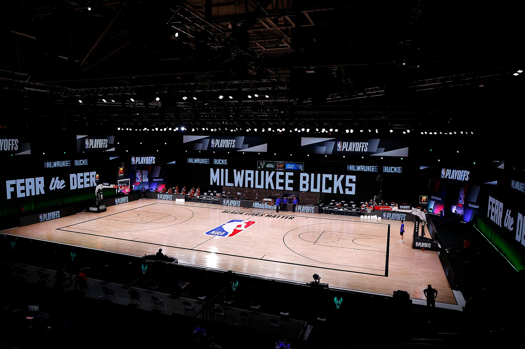 Bigger than basketball: Milwaukee Bucks go on strike over Jacob Blake  shooting - SFChronicle.com