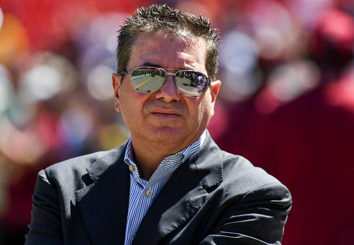 LANDOVER, MD - SEPTEMBER 15: Washington Redskins owner Daniel Snyder stands on the field for the game against the Dallas Cowboys on September 15, 2019, at FedEx Field in Landover, MD. (Photo by Mark Goldman/Icon Sportswire via Getty Images)