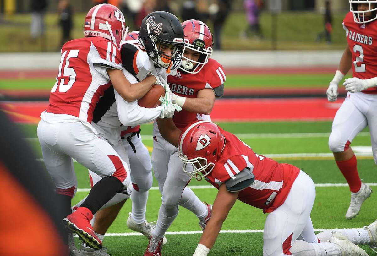 Shelton defeats Derby in their annual Thanksgiving Day football game at the Leo F. Ryan Athletic Complex in Derby, Conn. on Thursday, November 28, 2019.