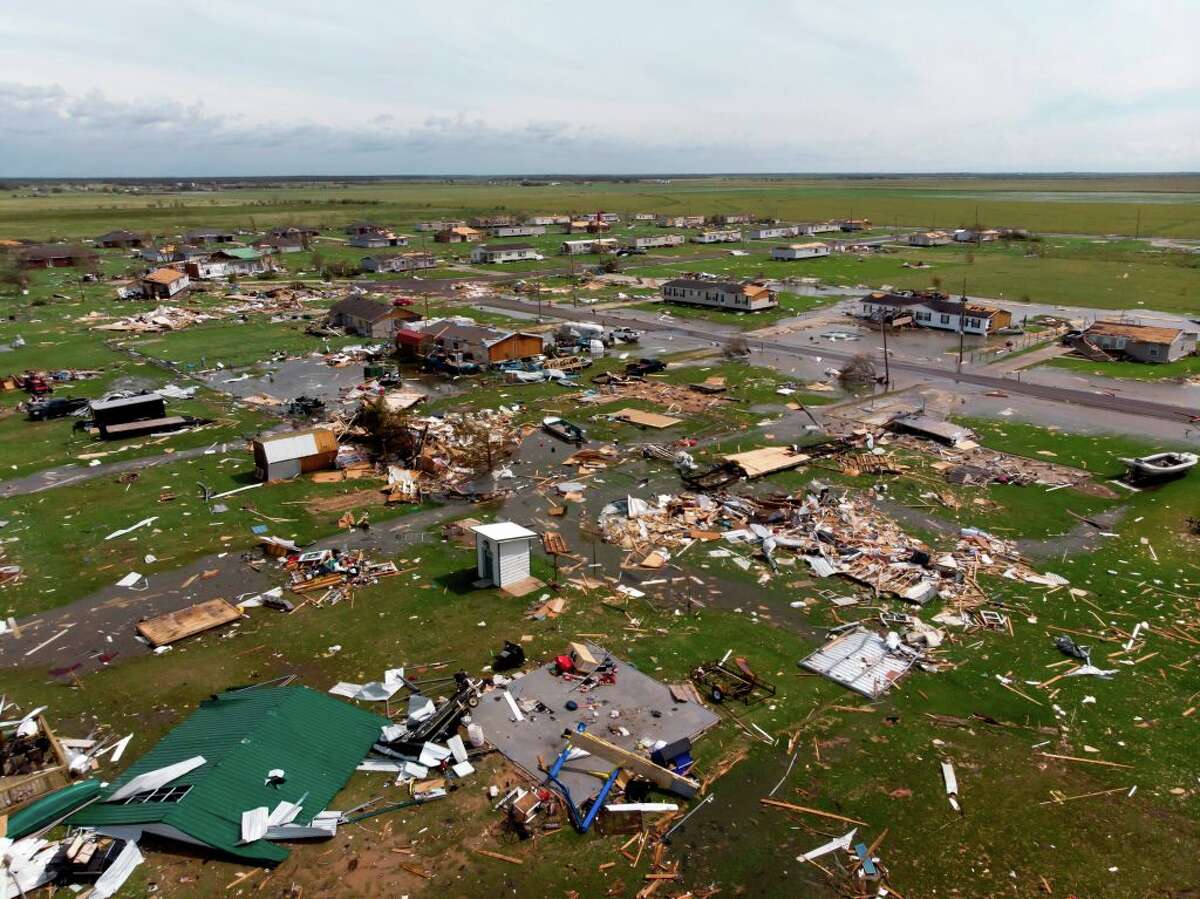 Aerial photos show Lake Charles area in aftermath of Hurricane Laura