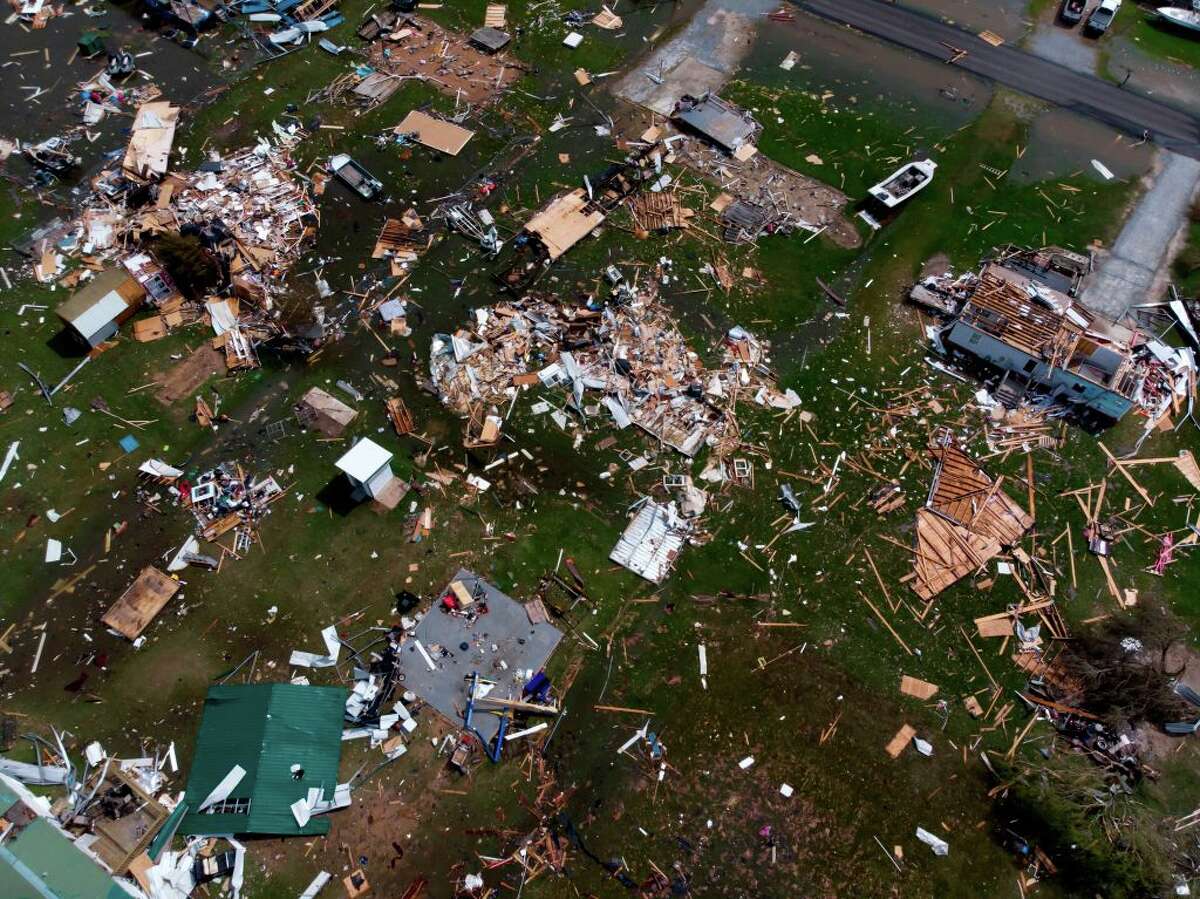 Aerial photos show Lake Charles area in aftermath of Hurricane Laura