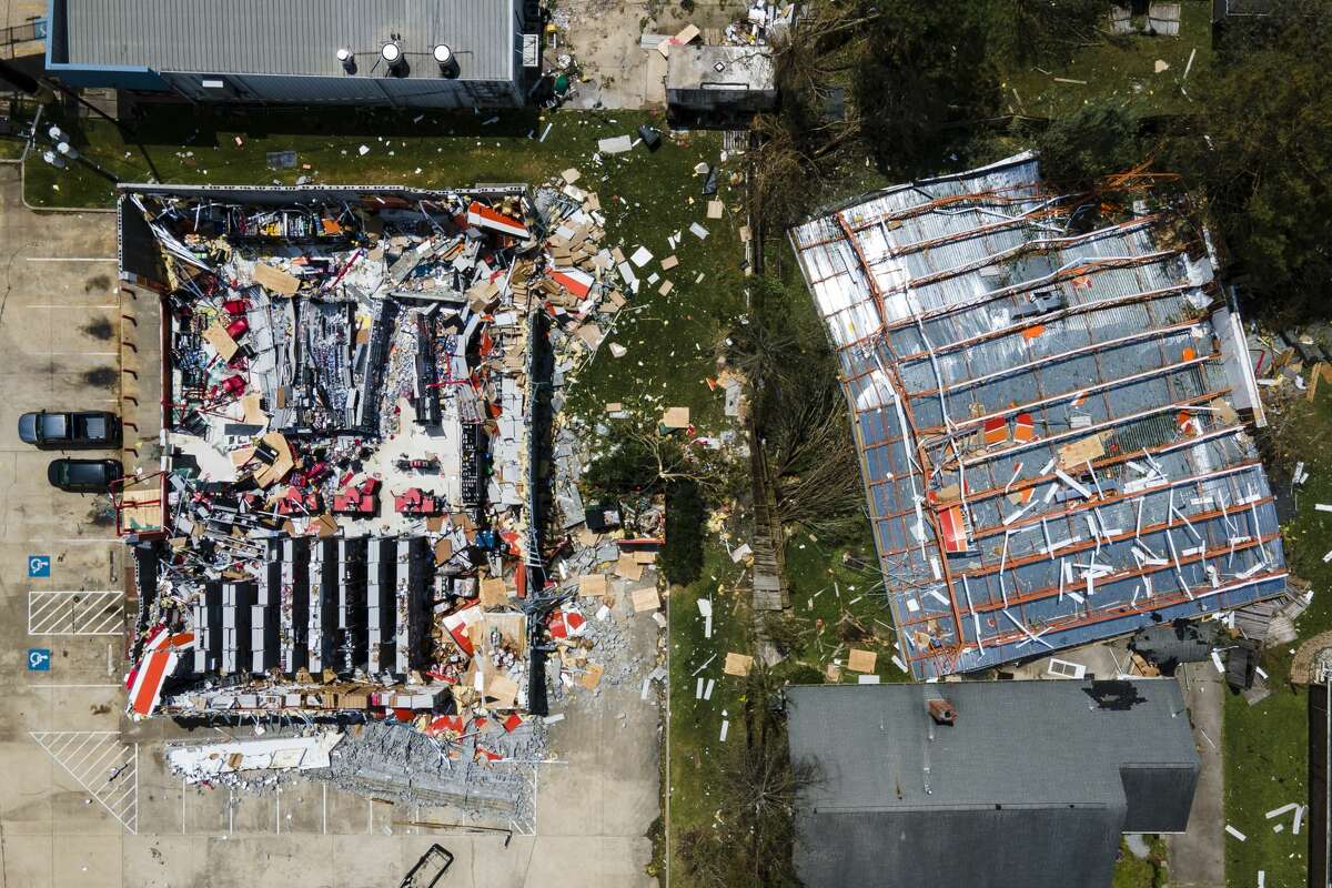 Aerial photos show Lake Charles area in aftermath of Hurricane Laura