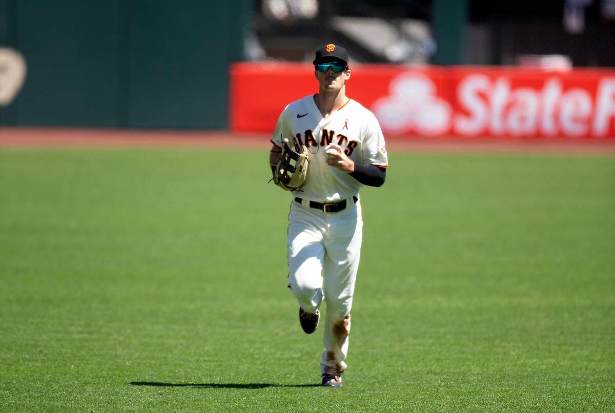 Mike Yastrzemski gets first career hit, is thrown out seconds