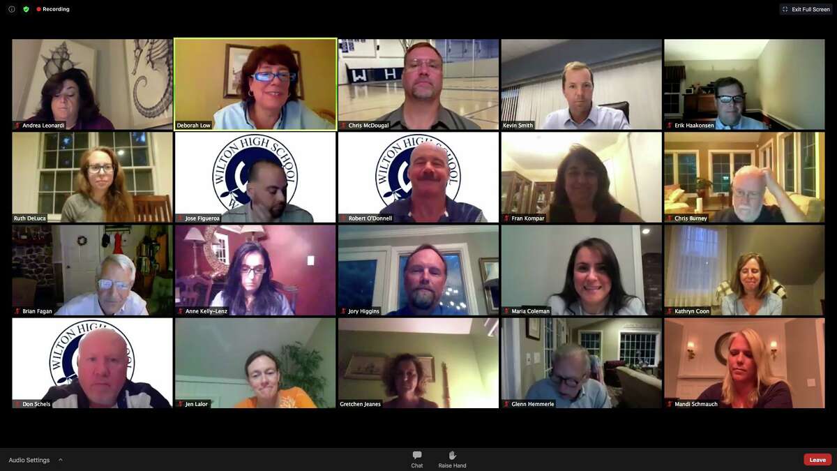 The Wilton Board of Education meets with school administrators and sports officials regarding high school sports.