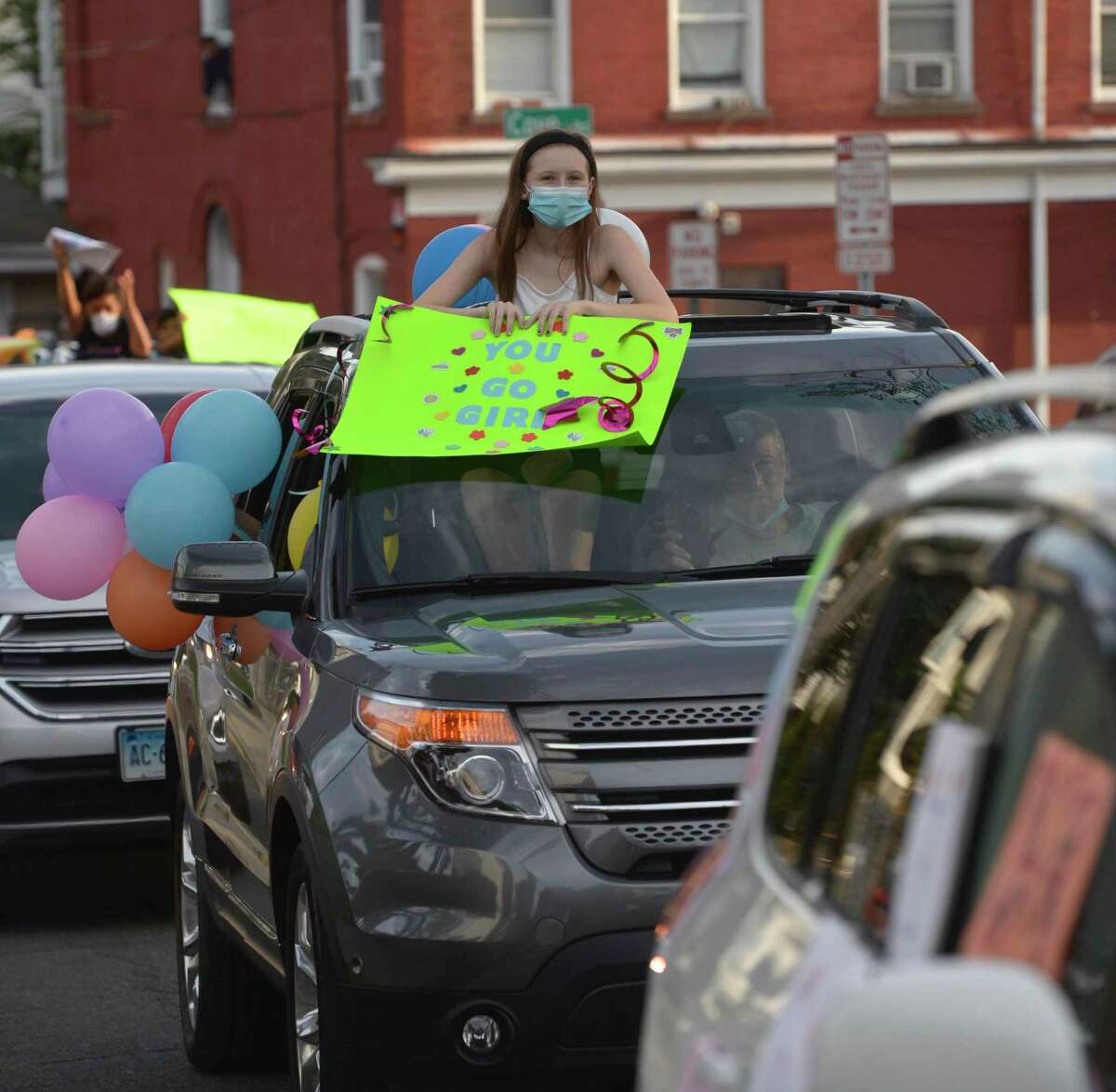 Stamford resident Amanda Campos, 12, was surprised with a celebratory parade past her house after completing 3 years of chemotherapy. She is now cancer free. Local nonprofit Circle of Care provided support to Amanda and her family. Wednesday, August 26, 2020, in Stamford, Conn.