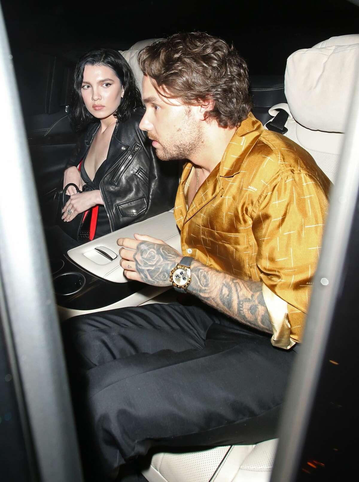 Liam Payne and Maya Henry are seen leaving Novikov restaurant on August 27, 2020 in London, England. (Photo by Dan/Will/MEGA/GC Images)
