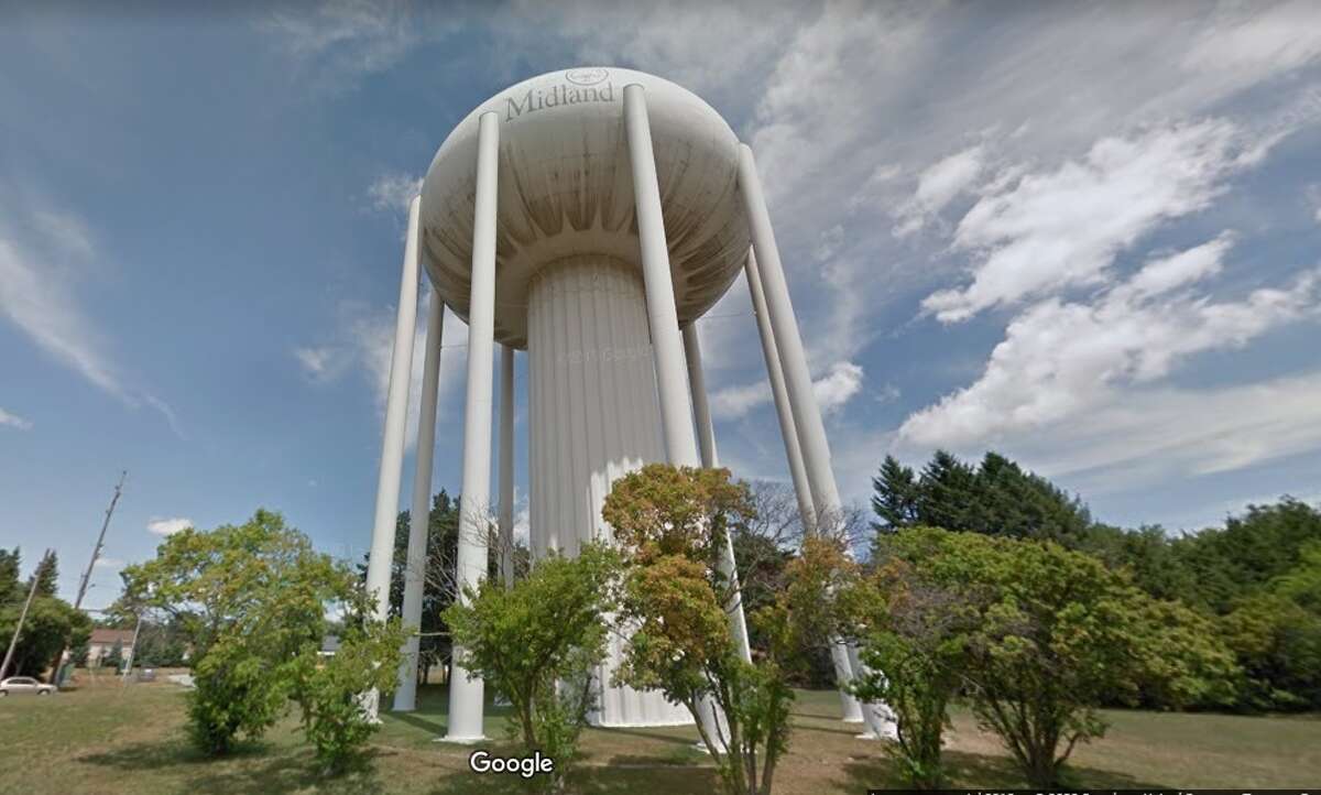 The City of Midland will be conducting maintenance and painting the Plymouth Park water tank starting Monday, Aug. 31. (Screen photo/Google)