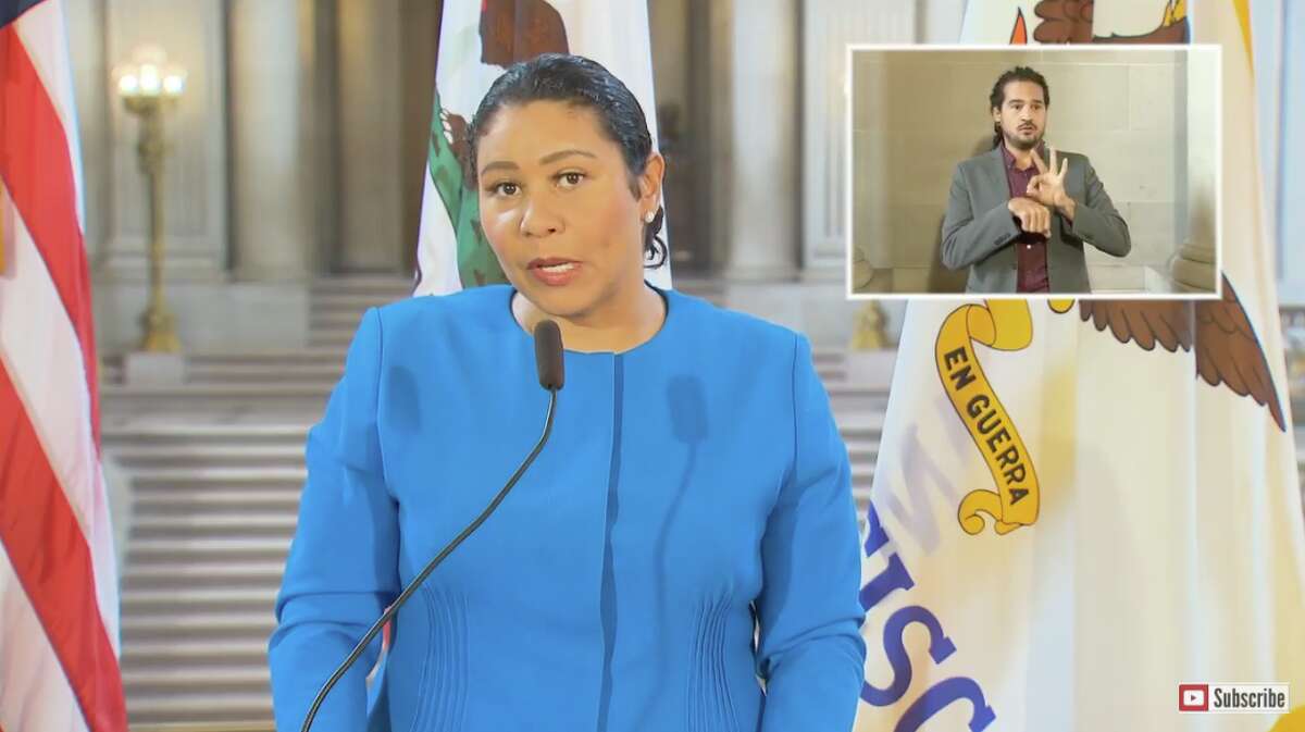 Mayor London Breed gives a coronavirus update to the City of San Francisco on August 28, 2020.