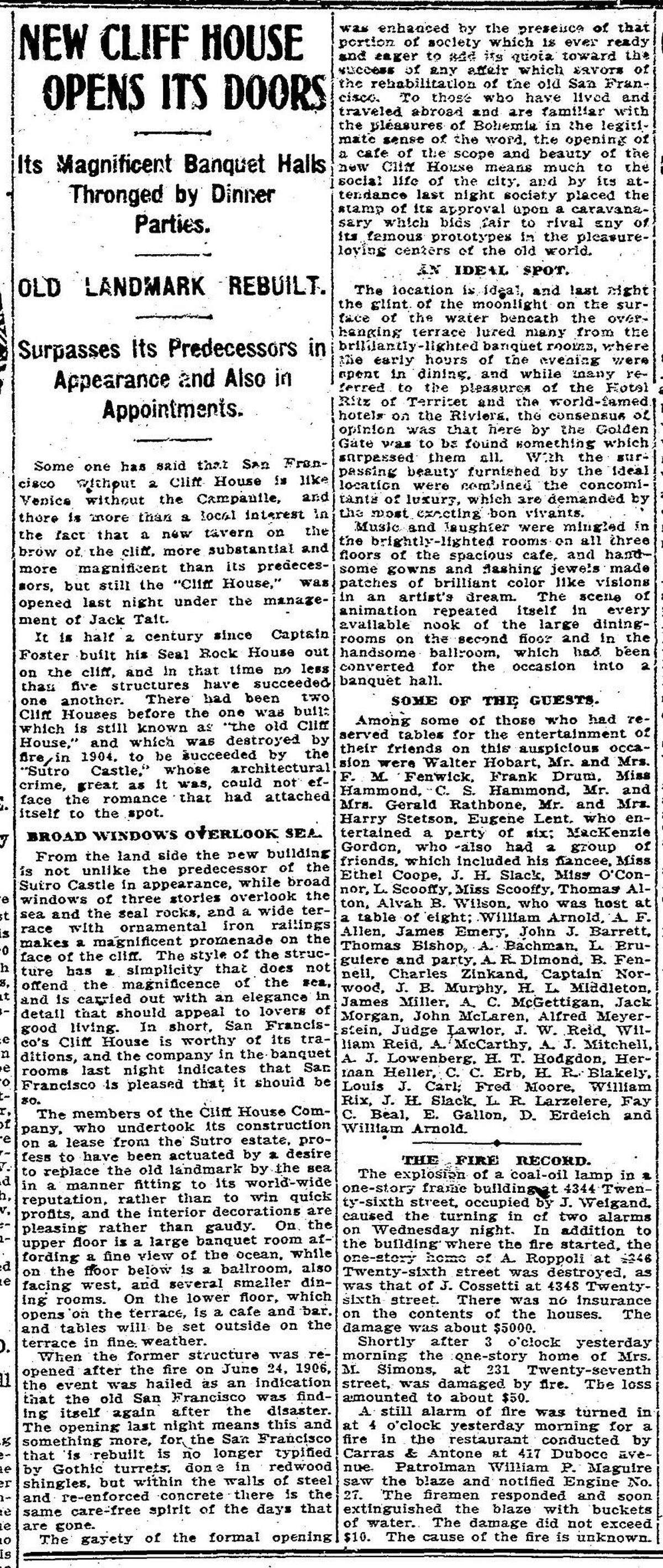 Cliff House A century of photos of the many lives of an SF icon
