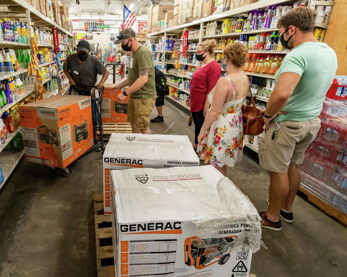 Customers were waiting to buy generators that had just arrived at M&D Supply. With two storms churning in the Gulf of Mexico, folks in Southeast Texas were out picking up what they may need if the bad weather hits the area. Photo made on August 22, 2020. Fran Ruchalski/The Enterprise