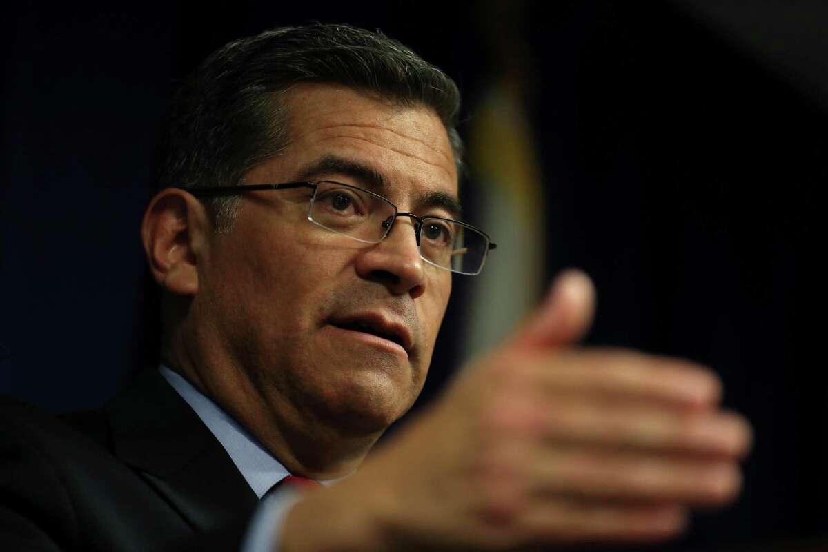 California Attorney General Xavier Becerra says major league players would envy his win-loss record.