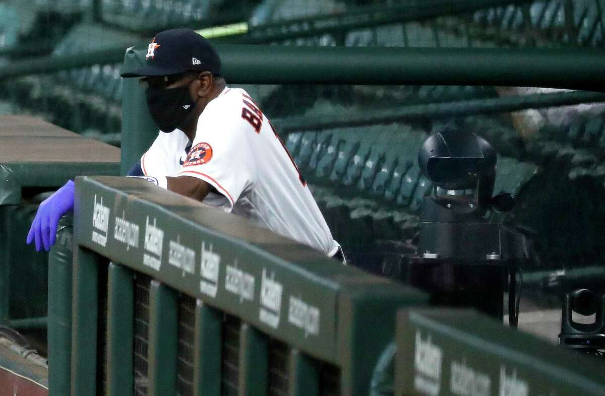With his team unable to play Sunday, Astros manager Dusty Baker hopes to be back in the dugout Tuesday, when the Rangers are scheduled to begin a three-game visit at Minute Mark.