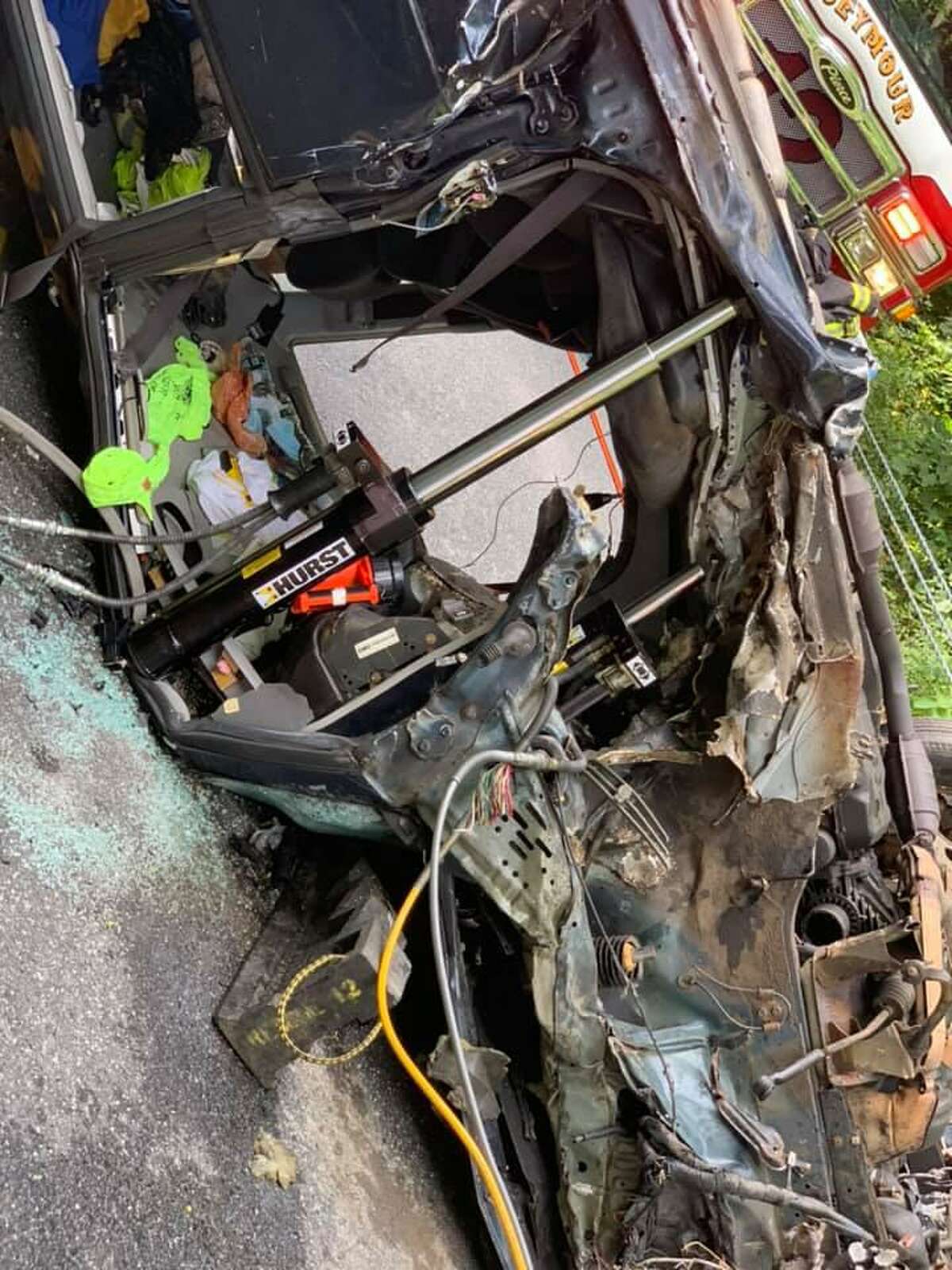 Two hospitalized following Seymour crash