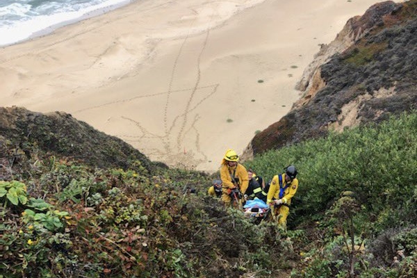 Woman dies after her car falls 200 feet over cliff on Highway 1