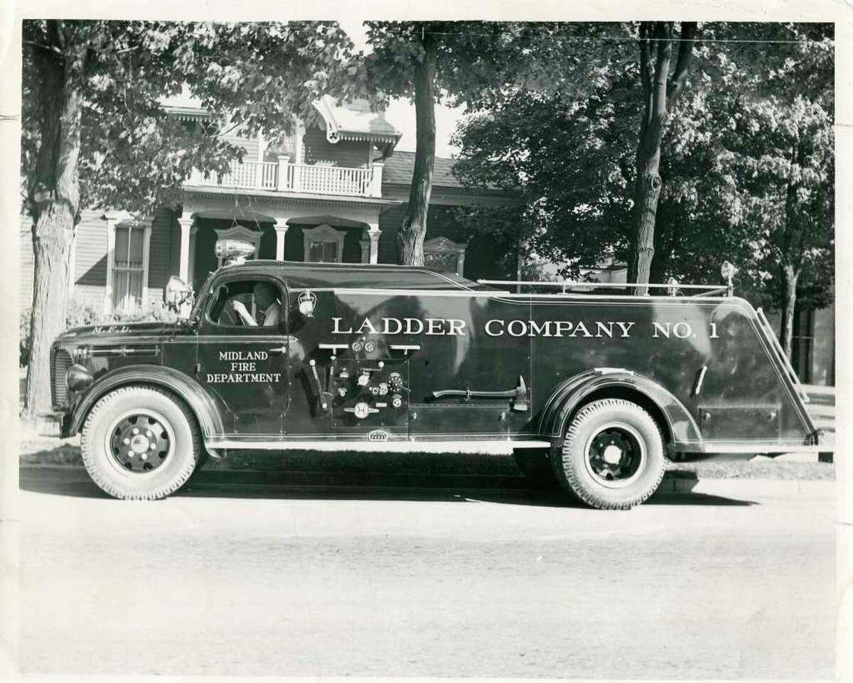 A new Midland Fire Department truck in 1946. (Photo provided)