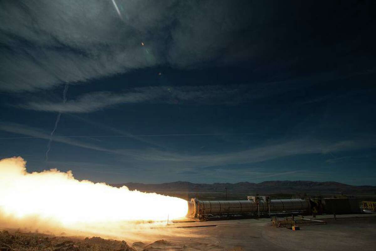 NASA and Northrop Grumman conducted a full-scale static fire test of a solid rocket booster in Promontory, Utah, on Sep. 2, 2020. During the test, the 154-foot-long, five-segment rocket motor fired for just over two minutes, producing 3.6 million pounds of thrust. Two boosters will be attached to NASA's Space Launch System rocket that will carry astronauts to the moon.