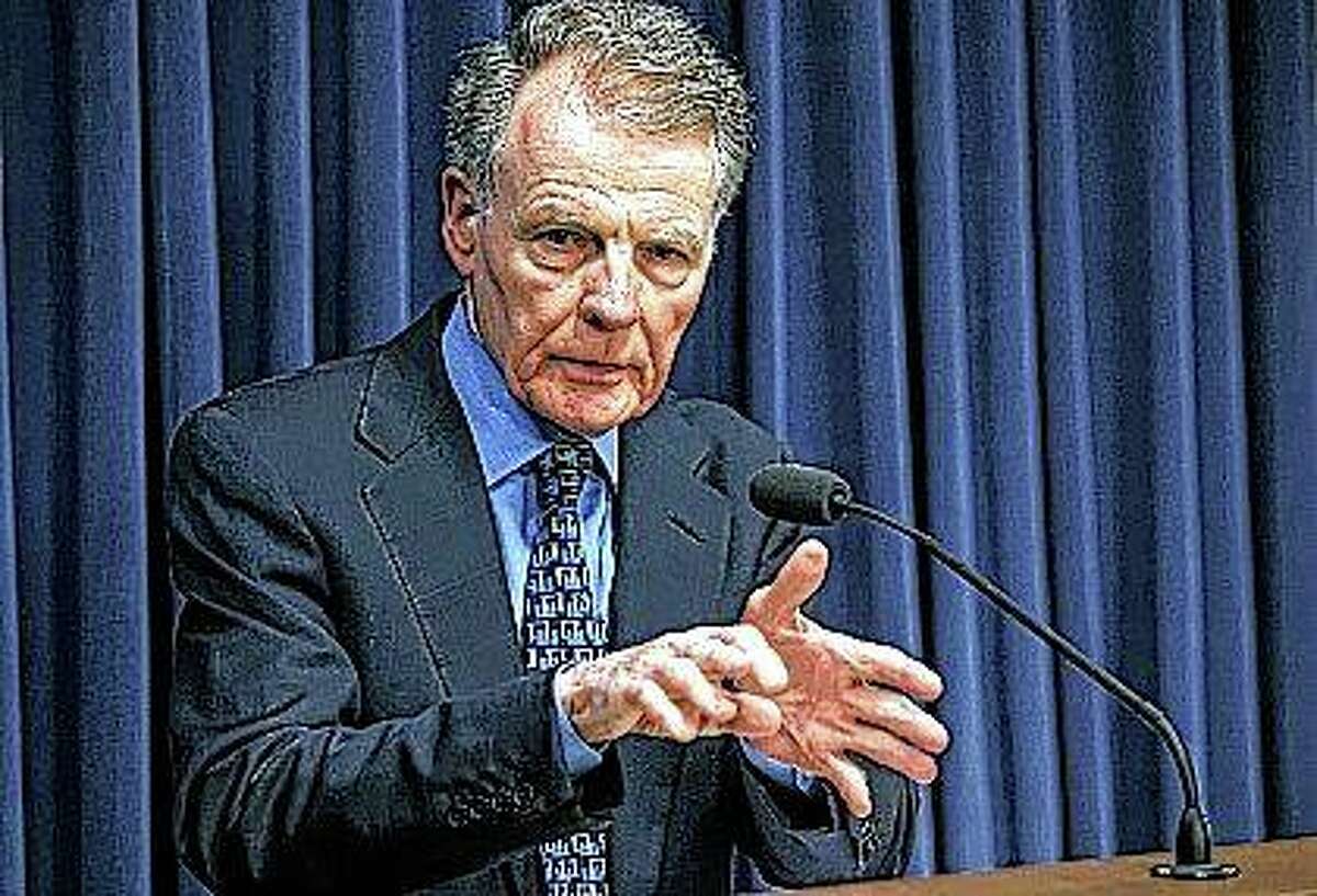 Illinois Speaker of the House Michael Madigan, D-Chicago, speaks at a news conference July 26, 2017, at the state Capitol in Springfield. An Illinois House panel convened at the request of Republicans will investigate Madigan, a long-serving Democrat who has been implicated in a federal bribery investigation.