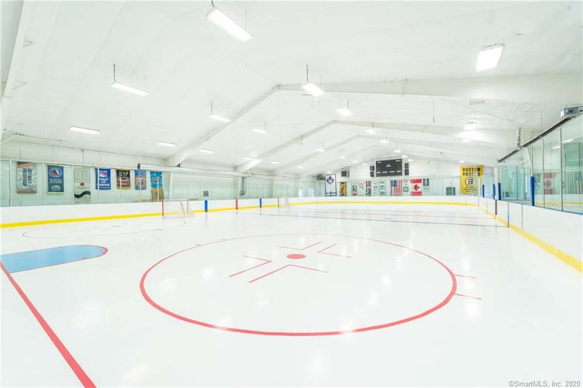 The house at 503 Studio Road Stamford, CT comes with a professional ice rink. It's on the market for $5,900,000.